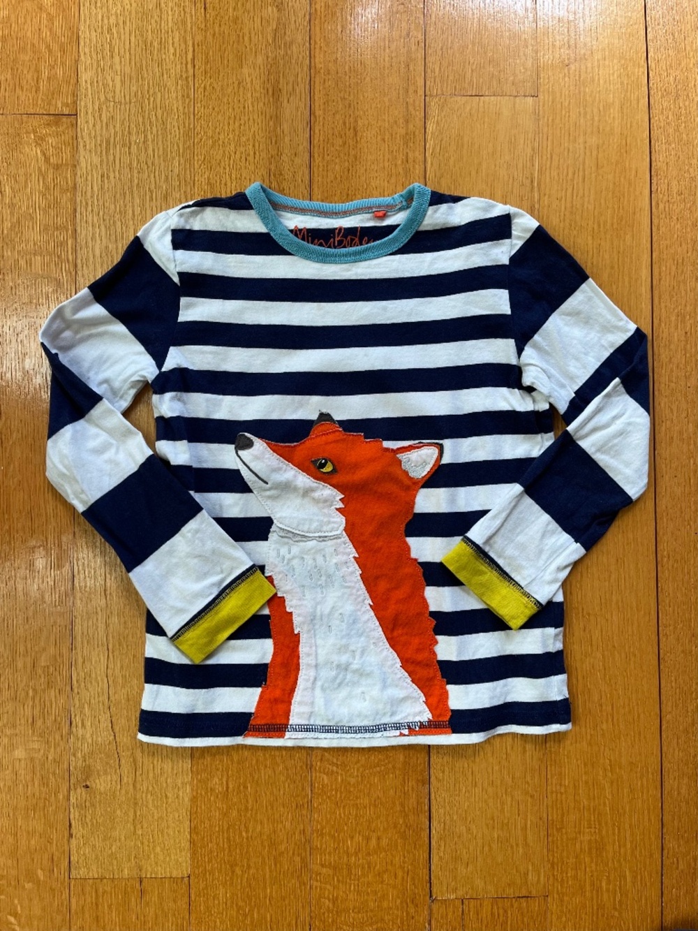 Mini Boden fox long sleeve, size 7-8Y